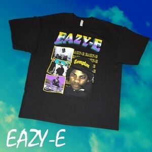 Alstyle Eazy-E T-Shirt Mens NWA Compton Pic Collage Graphic Rap Tee Black 2XL